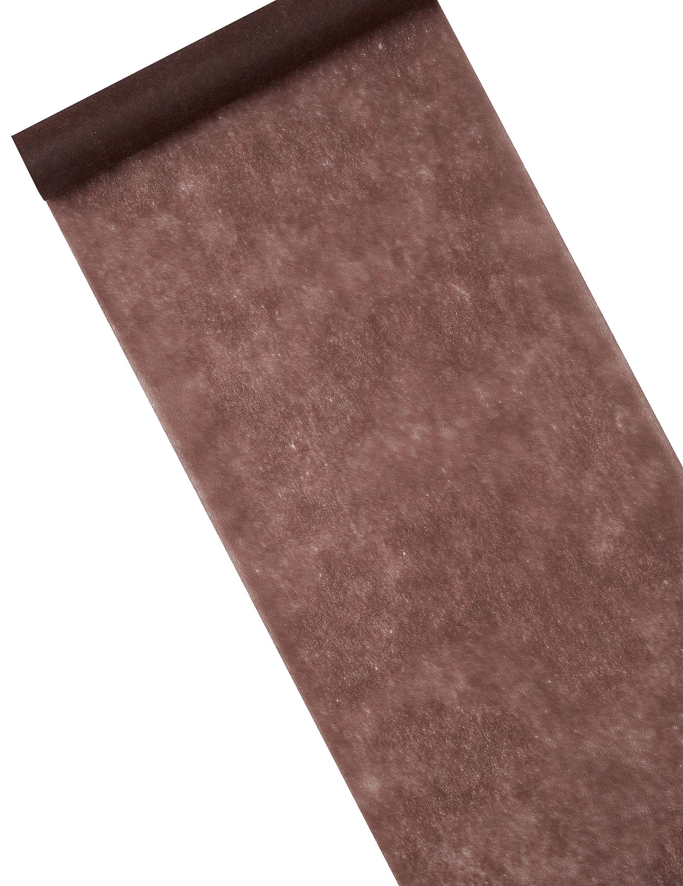 Chemin de table intissé marron 29 cm x 10 m, décoration festive