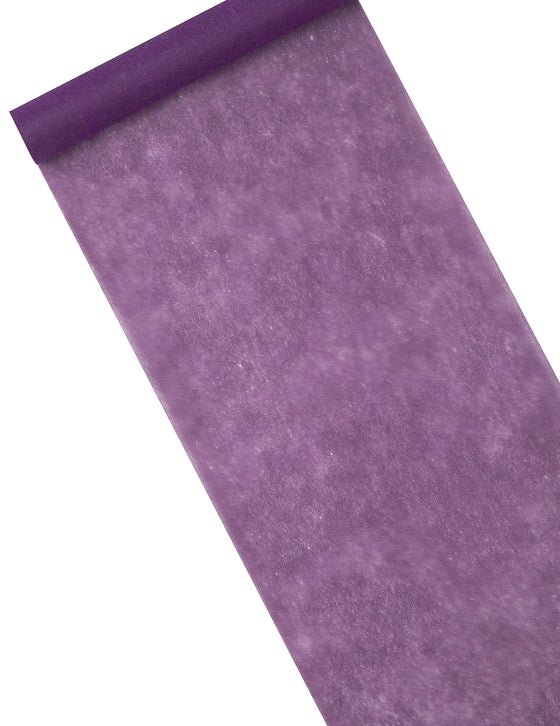Chemin de table intissé violet 29 cm x 10 m prune