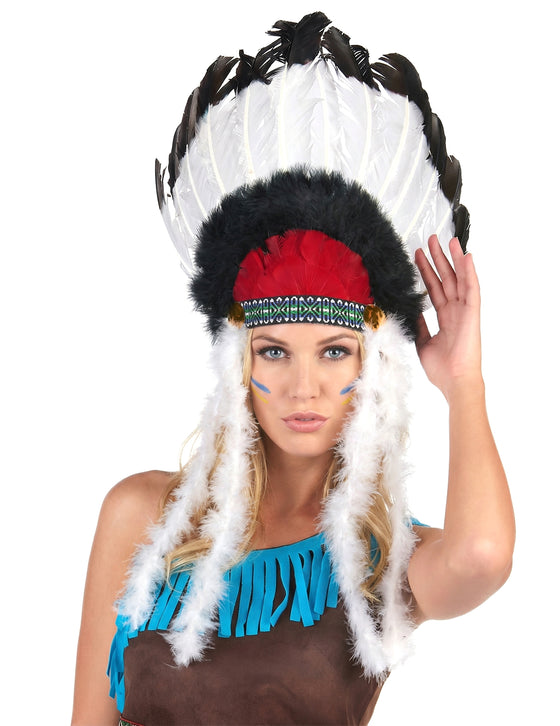 Coiffe indien avec plumes adulte