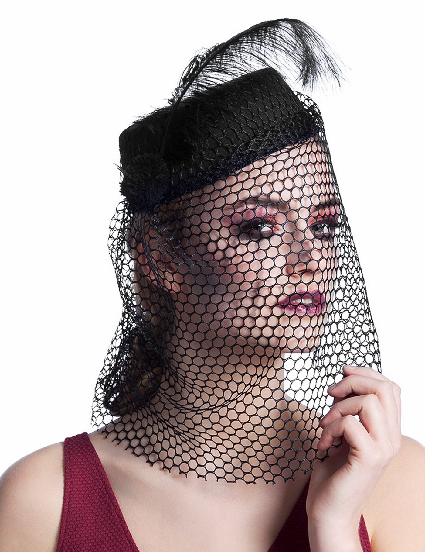 Coiffe veuve noire femme