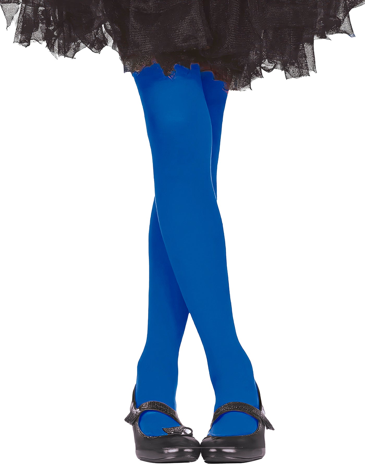 Collants bleus opaques fille