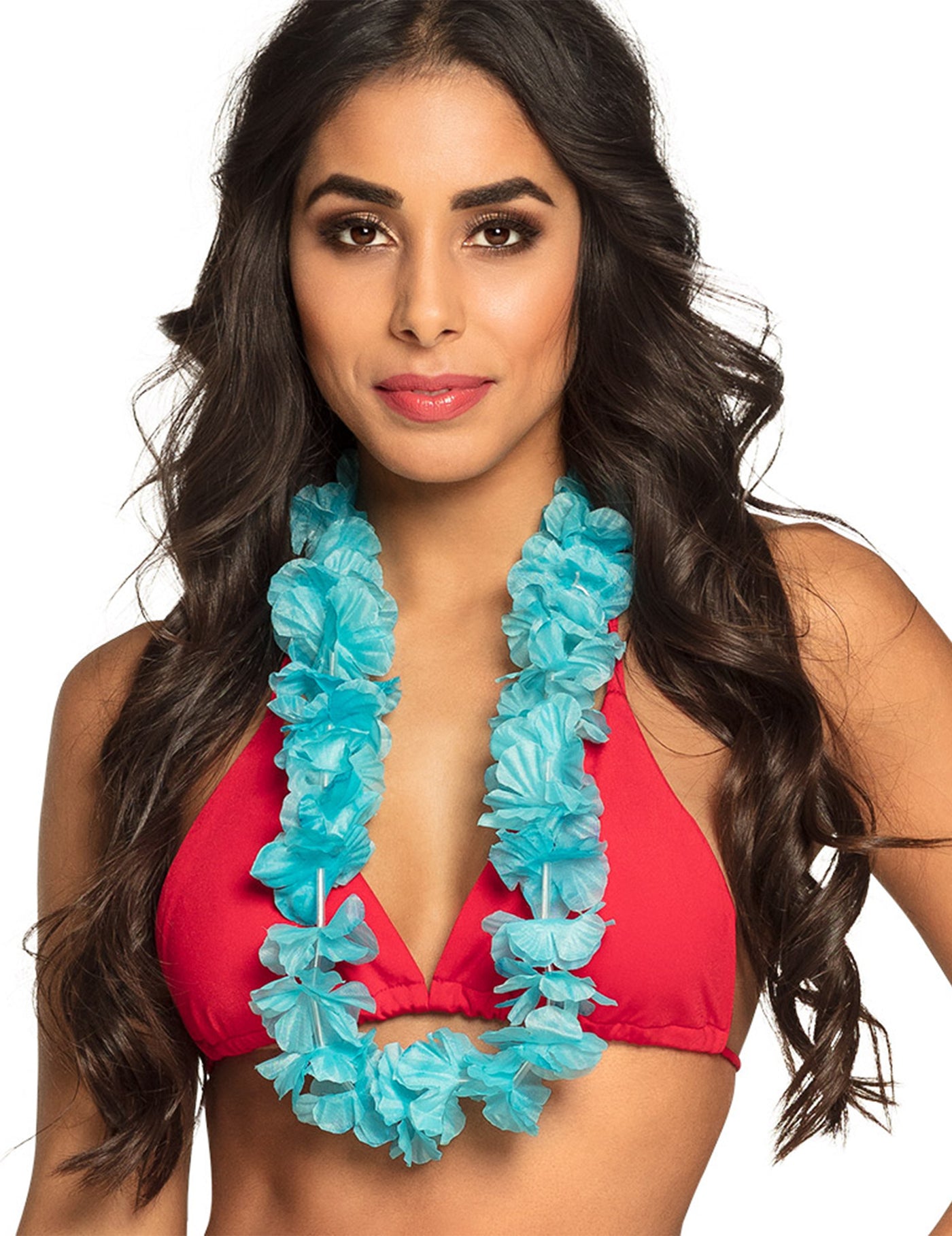 Collier Hawaï turquoise femme