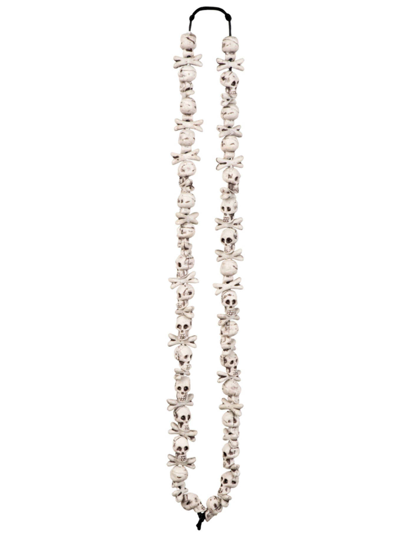 Collier têtes de mort blanches Halloween