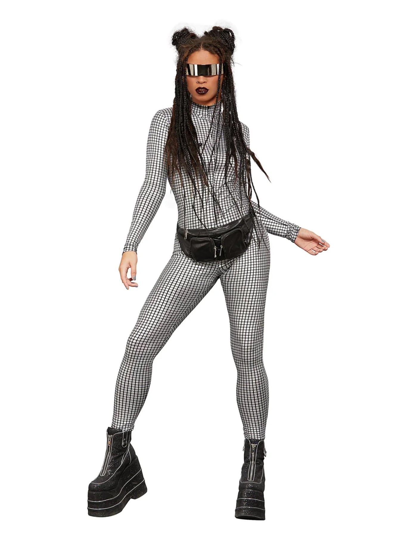 Combinaison holographique disco femme