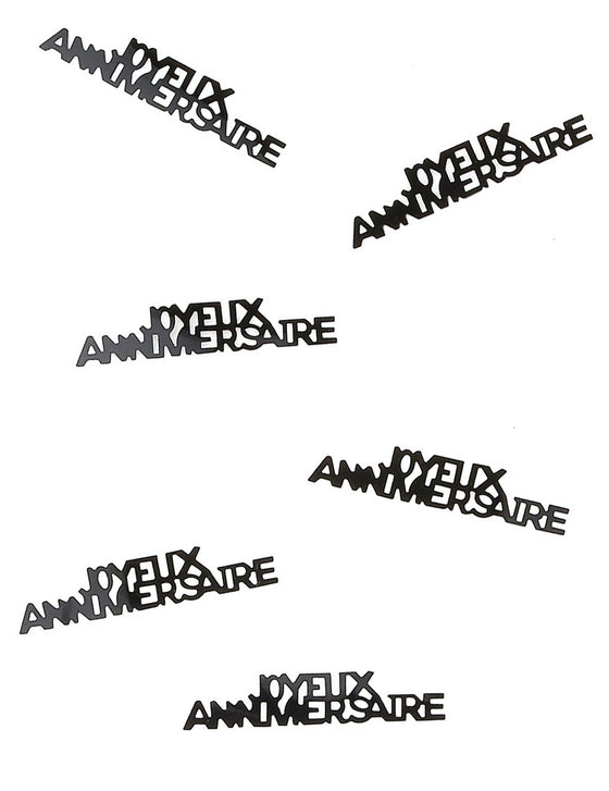 Confettis Joyeux anniversaire noir