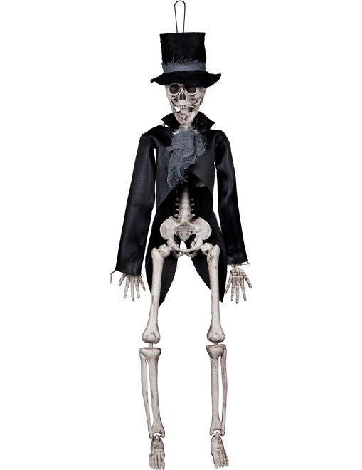 Squelette à suspendre marié gothique Halloween 45 cm