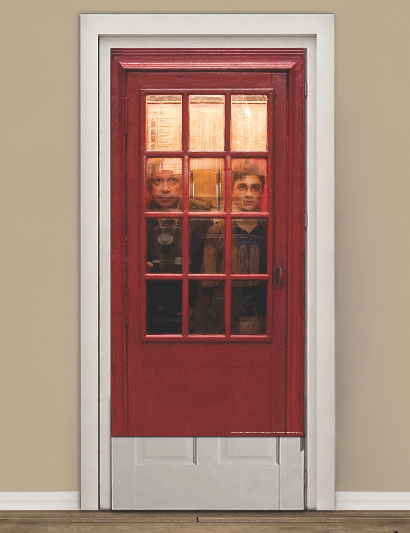 Décoration de porte cabine téléphonique magique Harry Potter