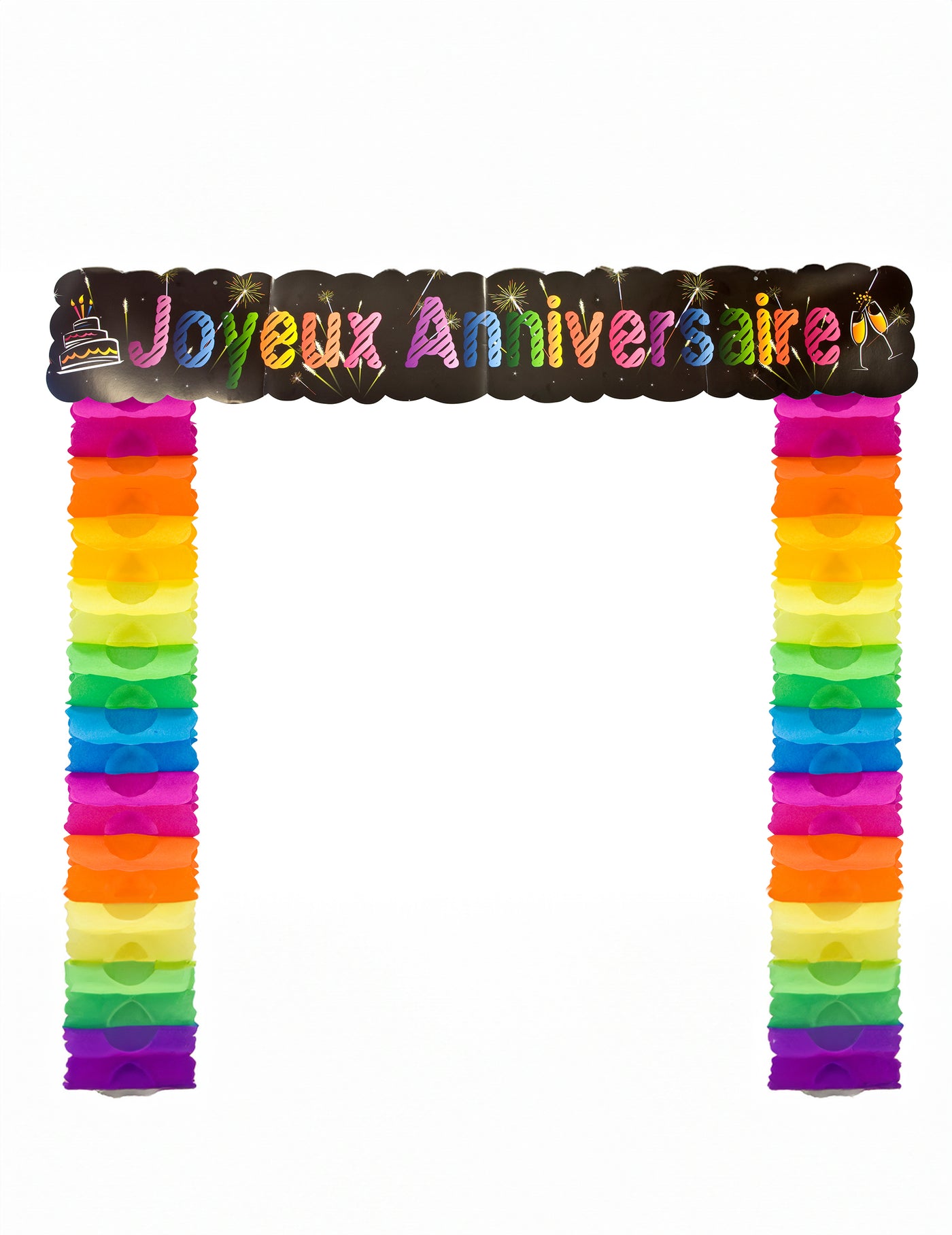 Décoration de porte Joyeux anniversaire chic 114 x 18,7 x 250 cm