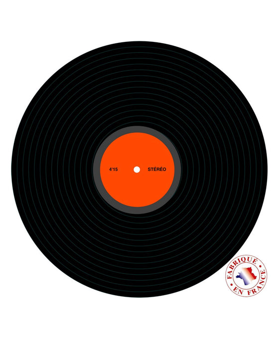 Décoration disco disque vinyle 30 cm en carton
