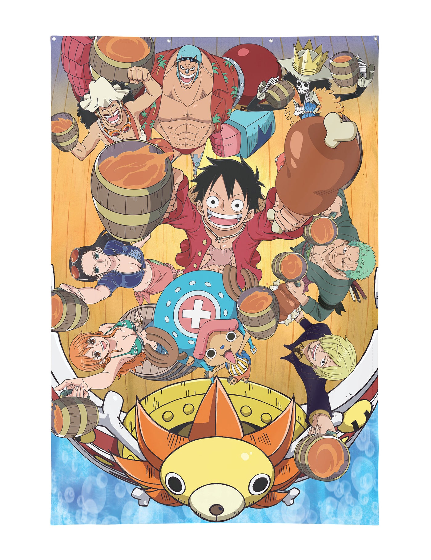 Décoration Murale One Piece 125×85 cm avec ?illets métalliques
