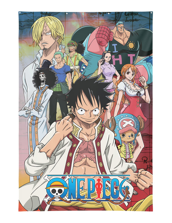 Décoration Murale One Piece Cake Island 125×85 cm avec ?illets métalliques