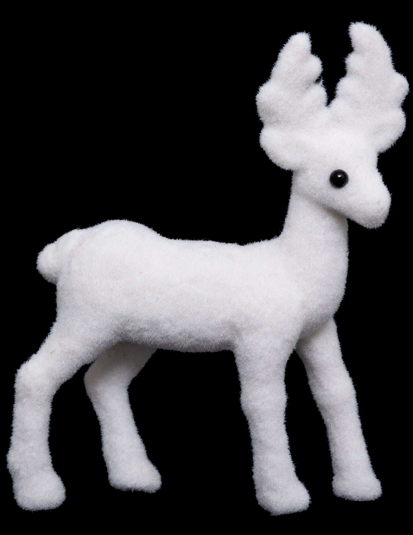 Décoration renne blanc 13 cm pour Noël