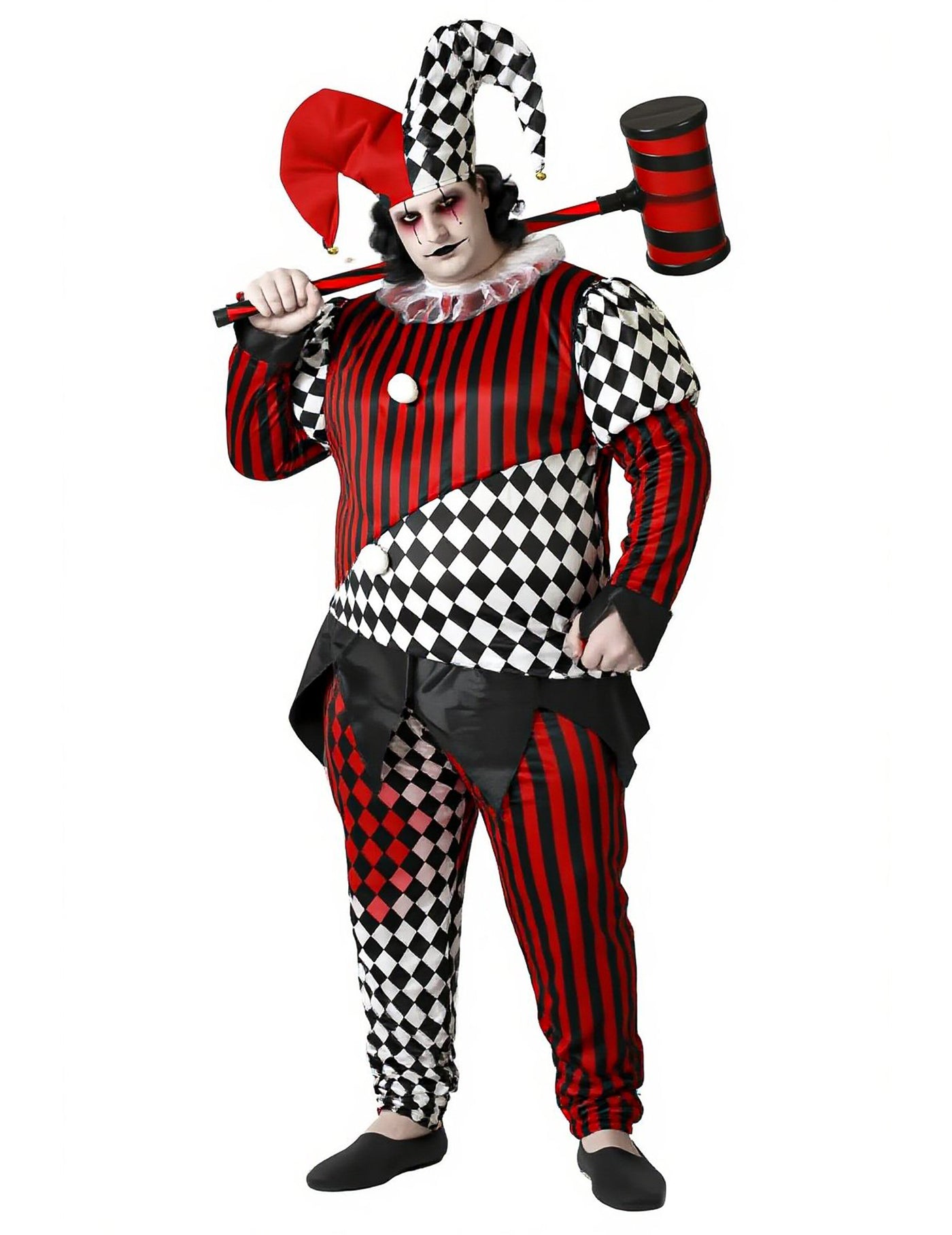 Déguisement Arlequin effrayant homme grande taille