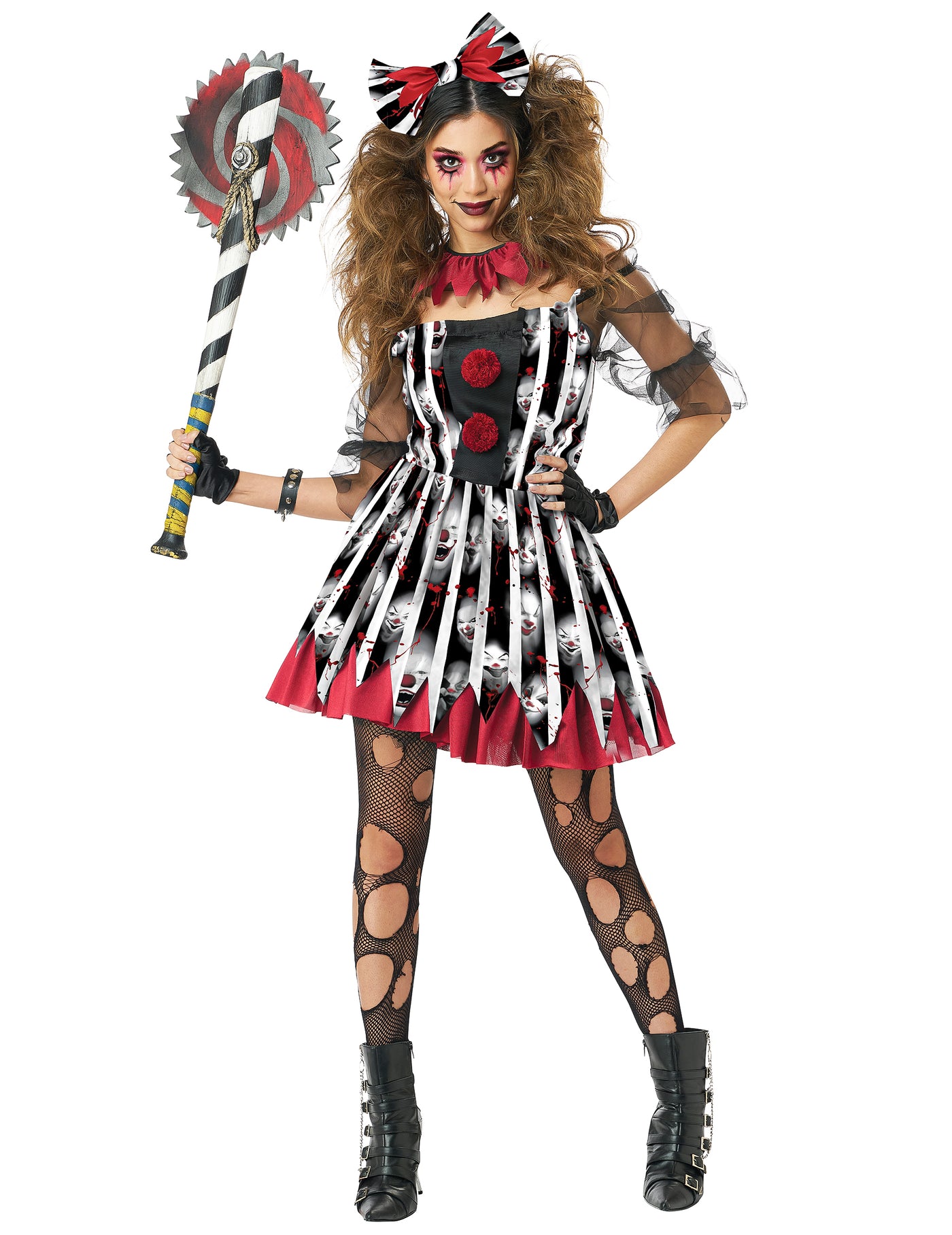 Déguisement clown dément luxe femme