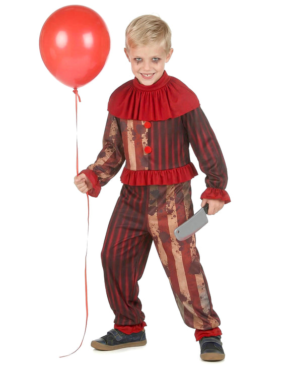 Déguisement clown terrifiant rouge garçon