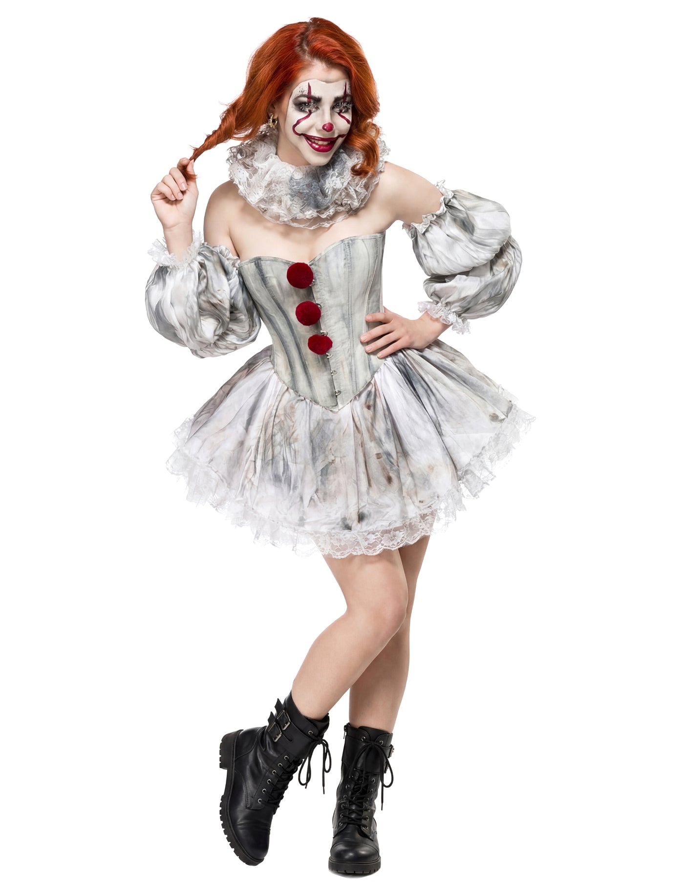 Déguisement clown terrifiant sexy luxe femme