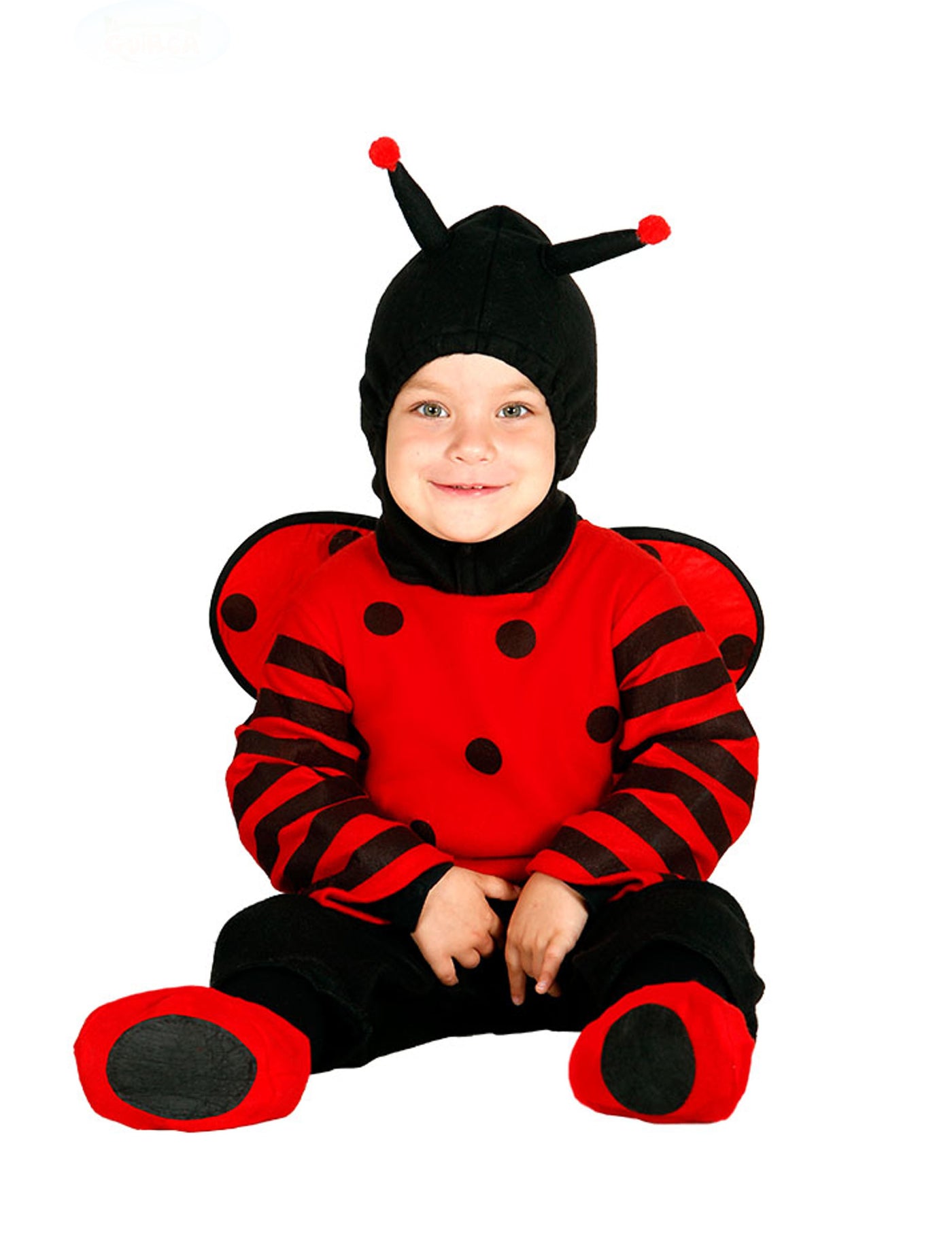 Déguisement combinaison coccinelle avec capuche bébé