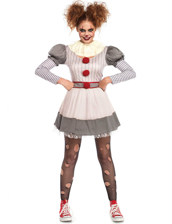 Déguisement creepy clown femme