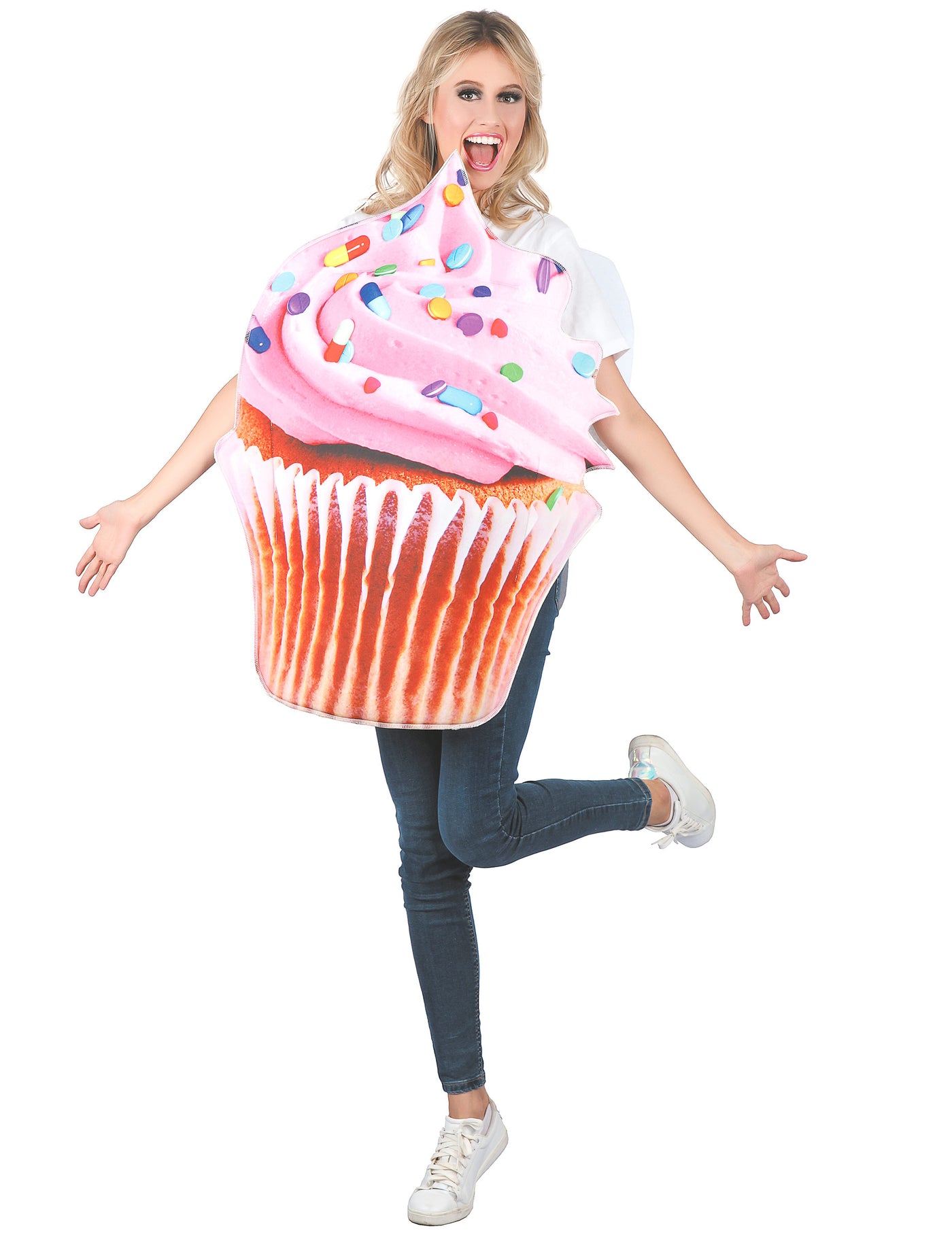 Déguisement cupcake vitaminé rose adulte