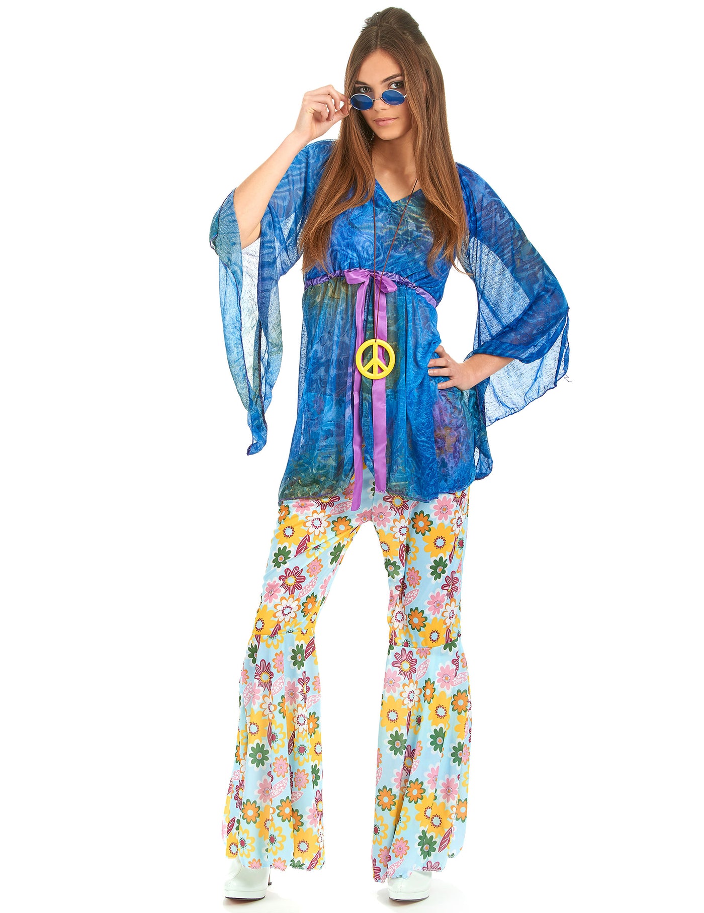 Déguisement flower power hippie femme