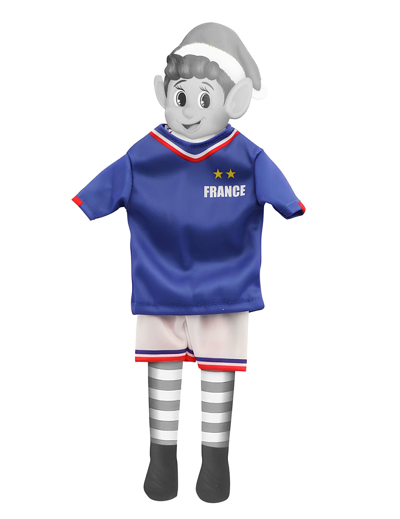 Déguisement footballeur équipe de France pour poupée lutin farceur