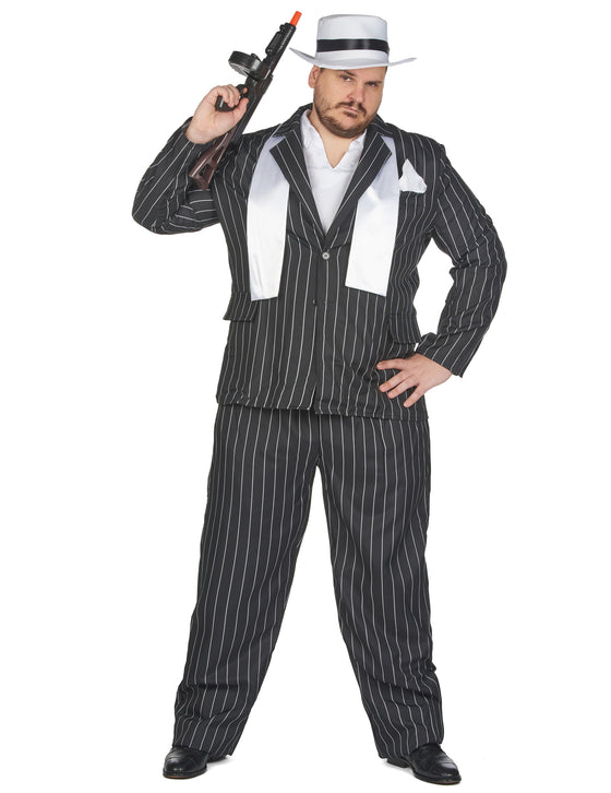Déguisement gangster noir grande taille homme