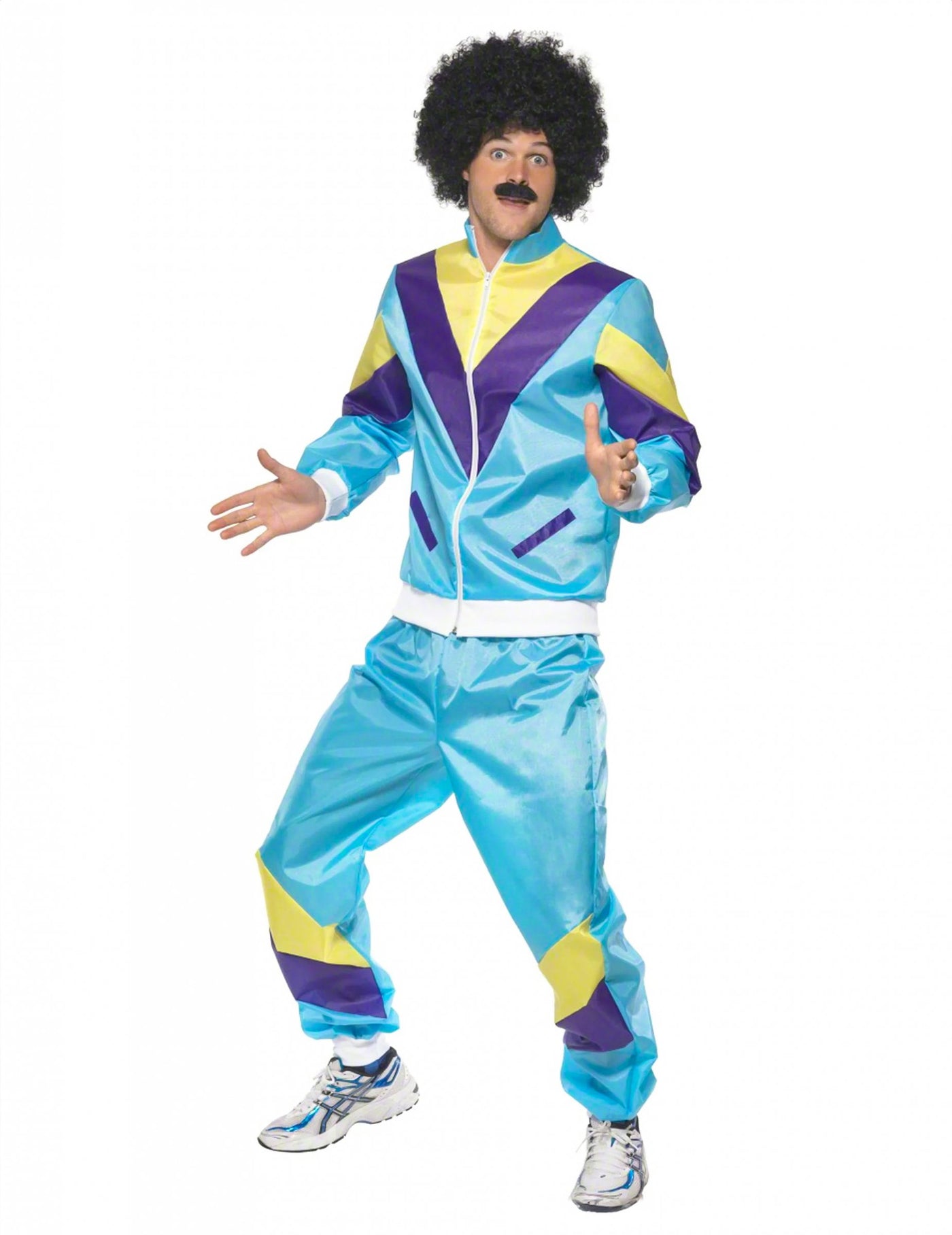 Déguisement jogging bleu années 80 adulte