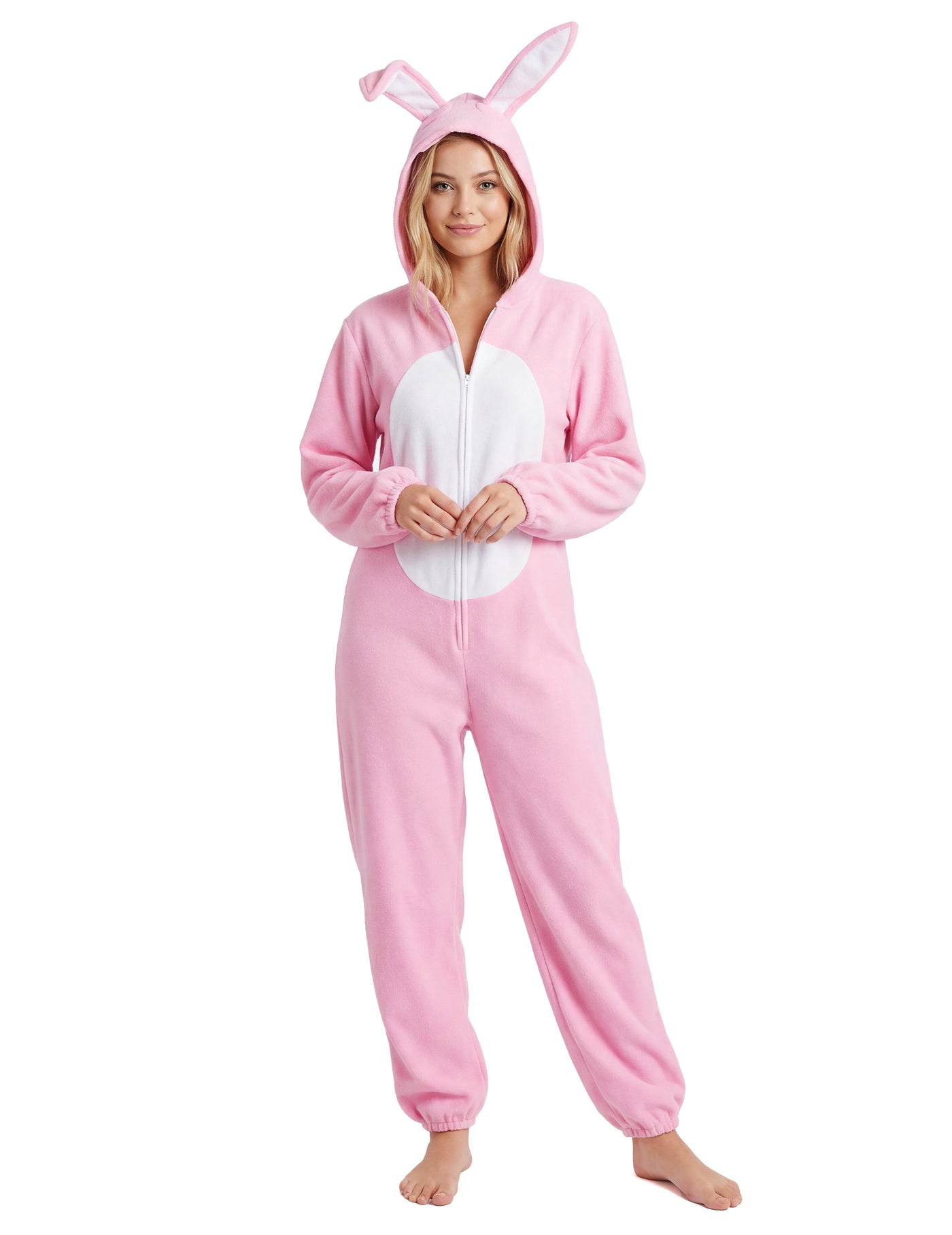 Déguisement lapin rose femme