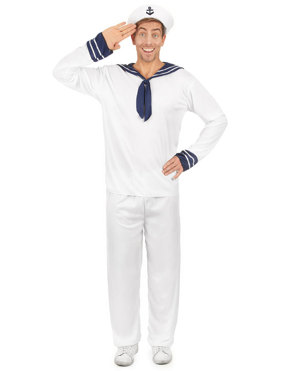 Déguisement marin blanc homme