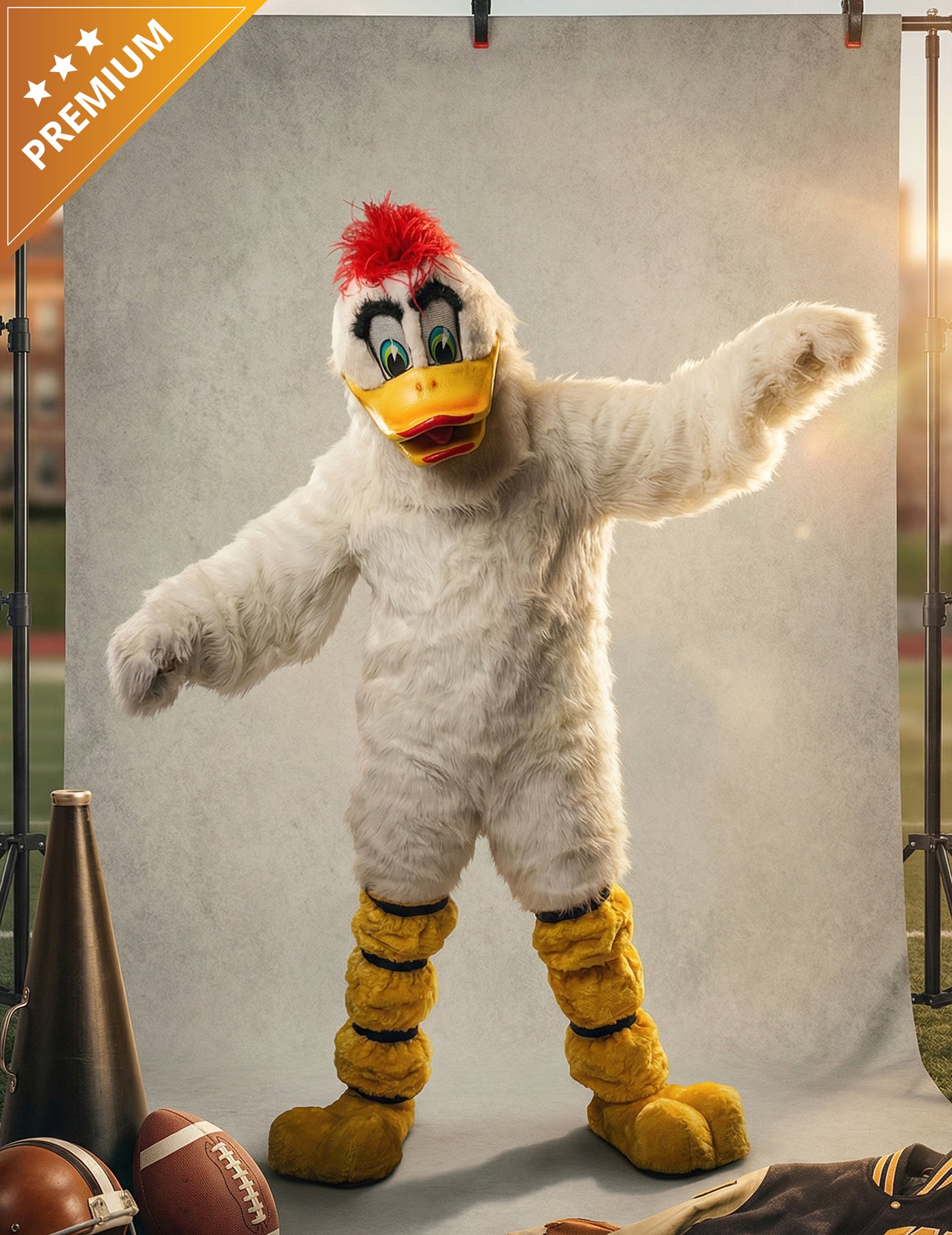 Déguisement mascotte canard blanc adulte