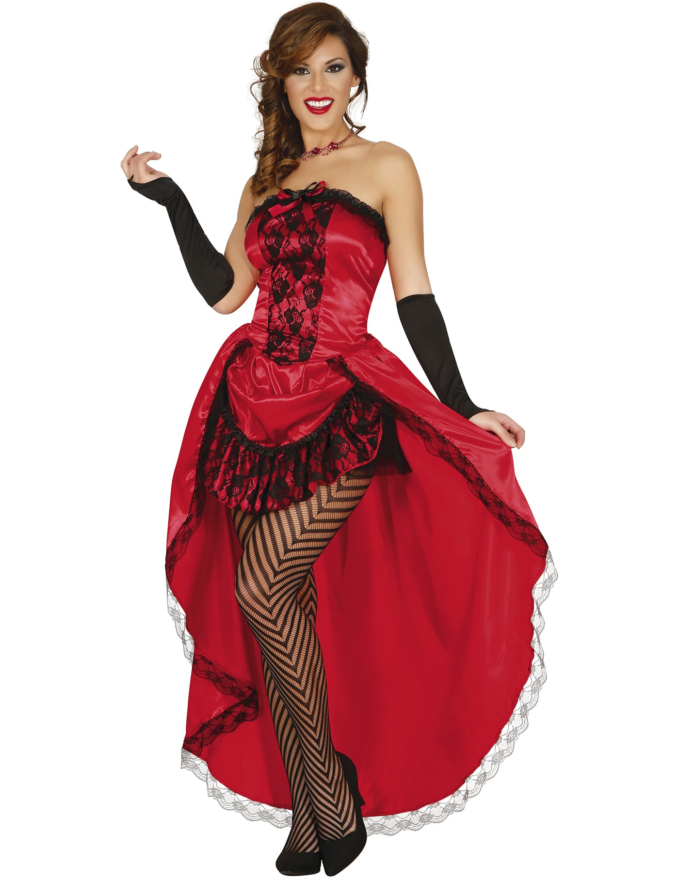 Déguisement miss burlesque rouge femme