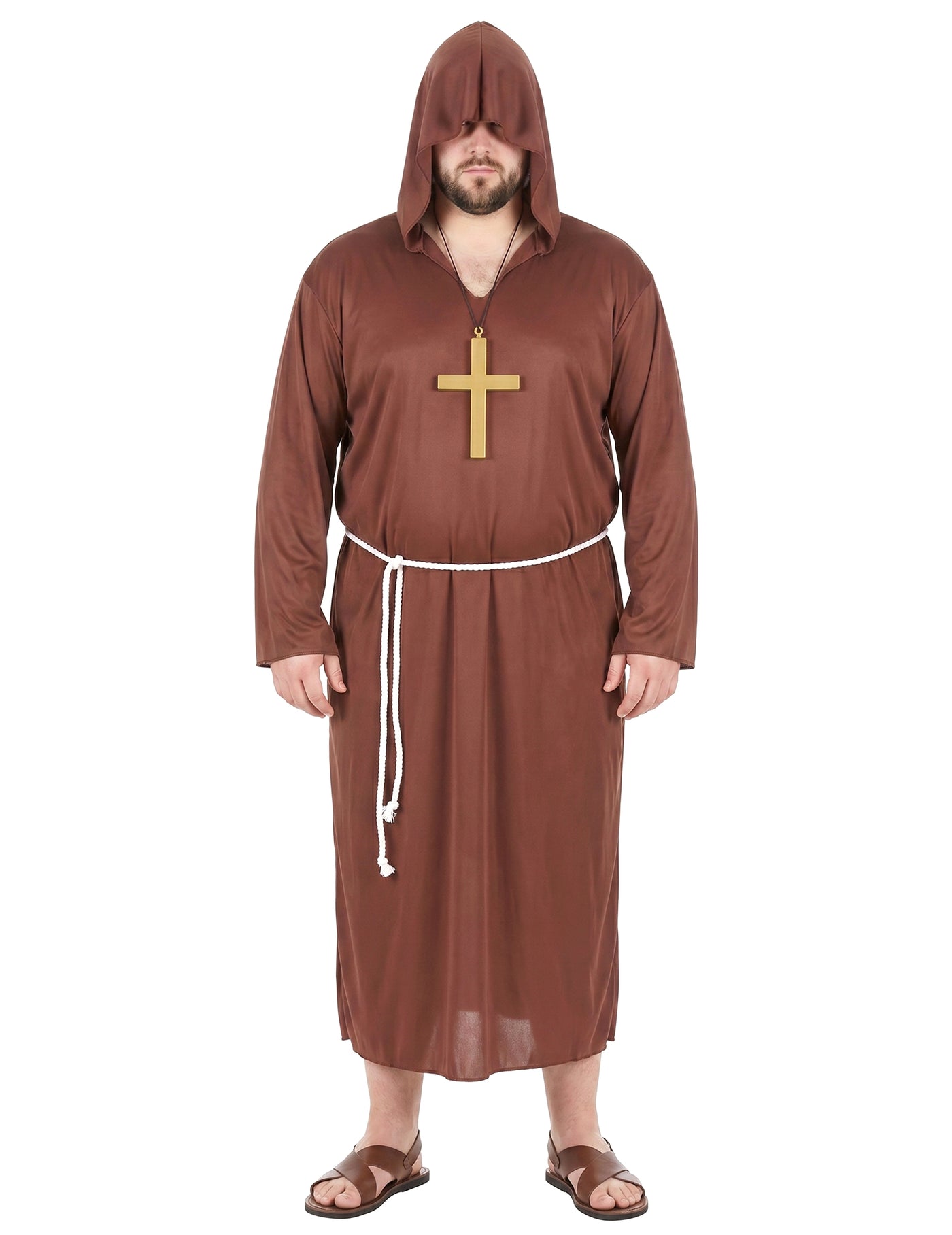 Déguisement moine marron clair grande taille homme
