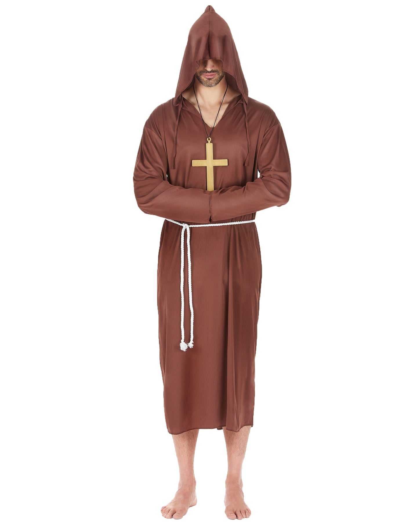 Déguisement moine marron clair homme