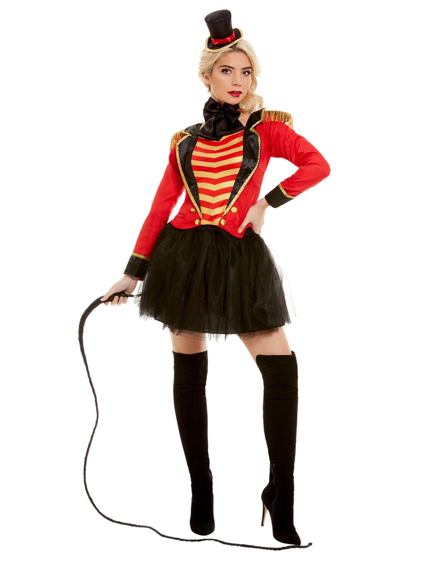 Déguisement Monsieur Loyal rouge femme