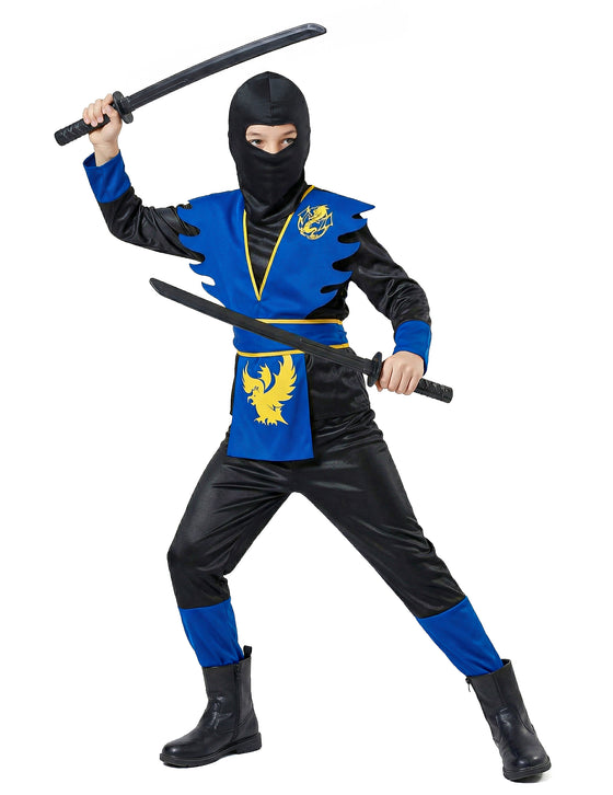 Déguisement ninja bleu garçon