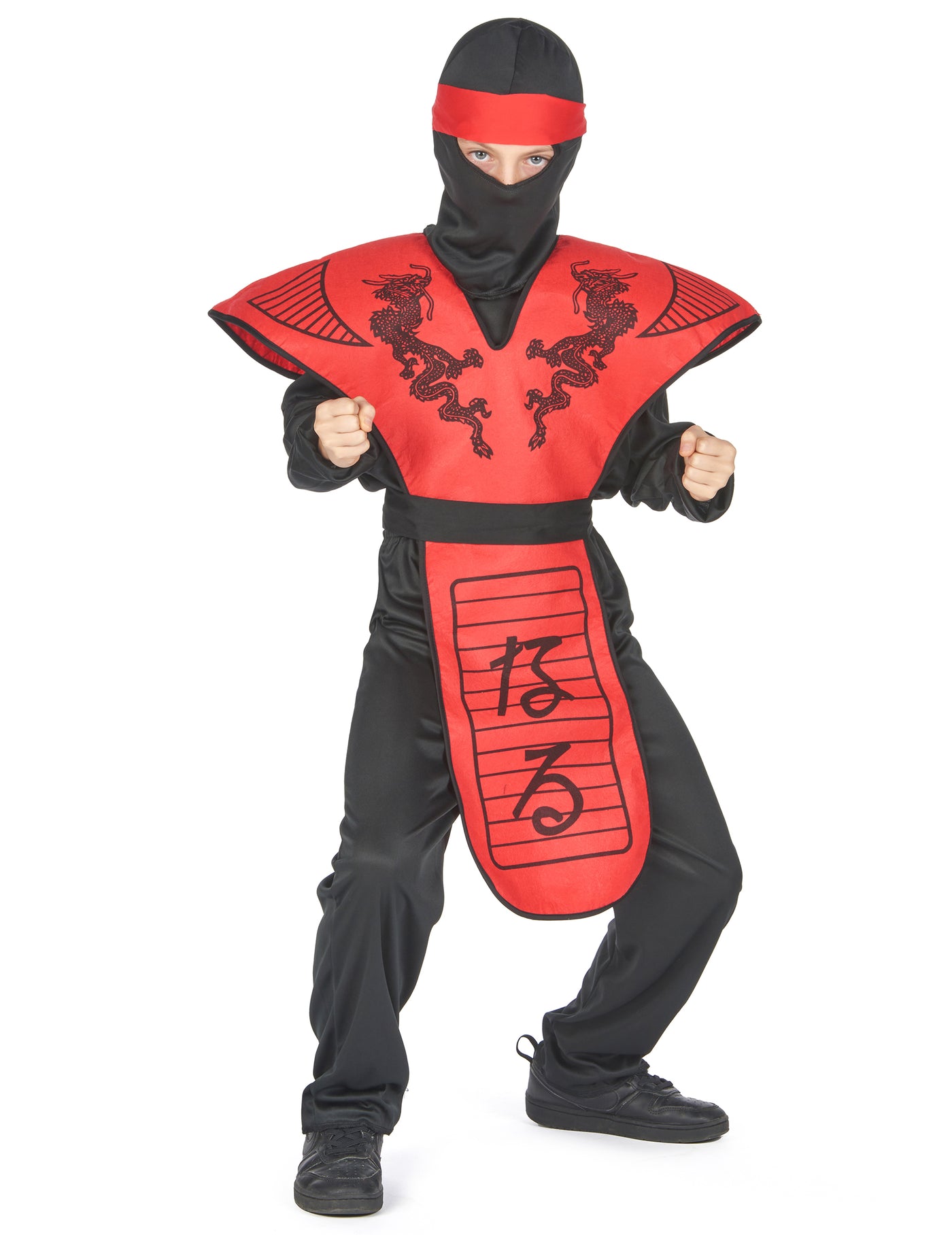 Déguisement ninja dragon rouge garçon