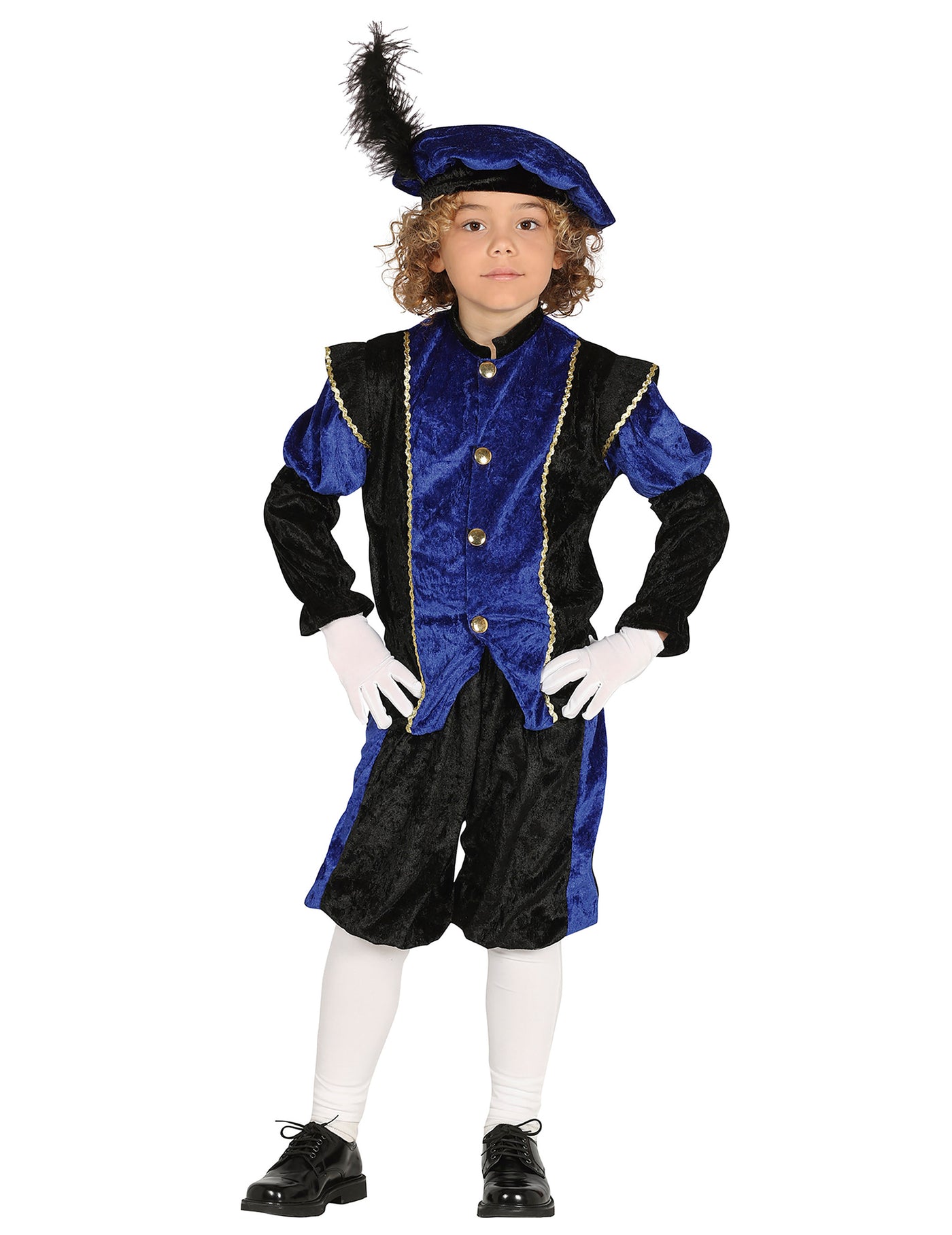 Déguisement père fouettard bleu et noir enfant