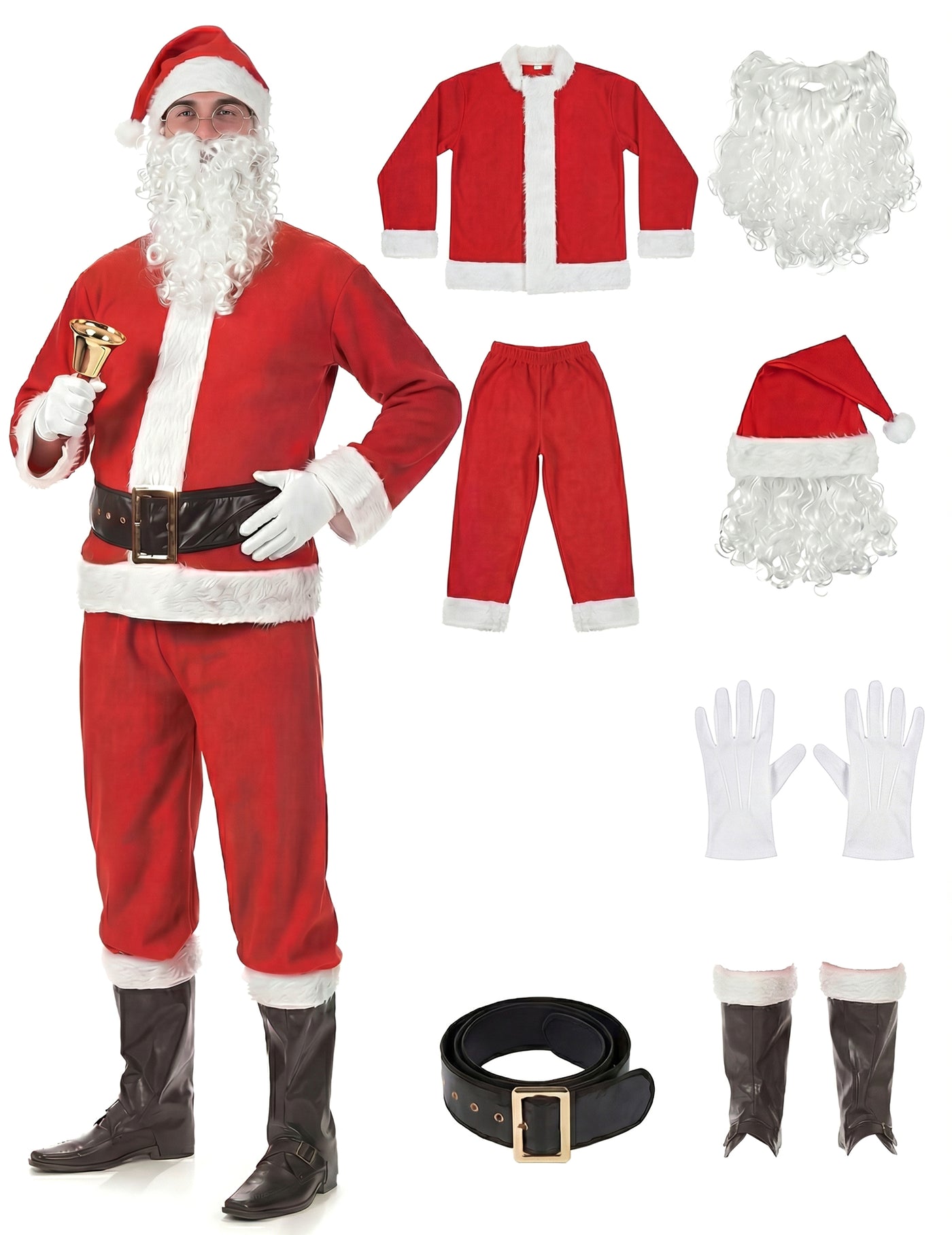 Déguisement Père Noël complet standard adulte