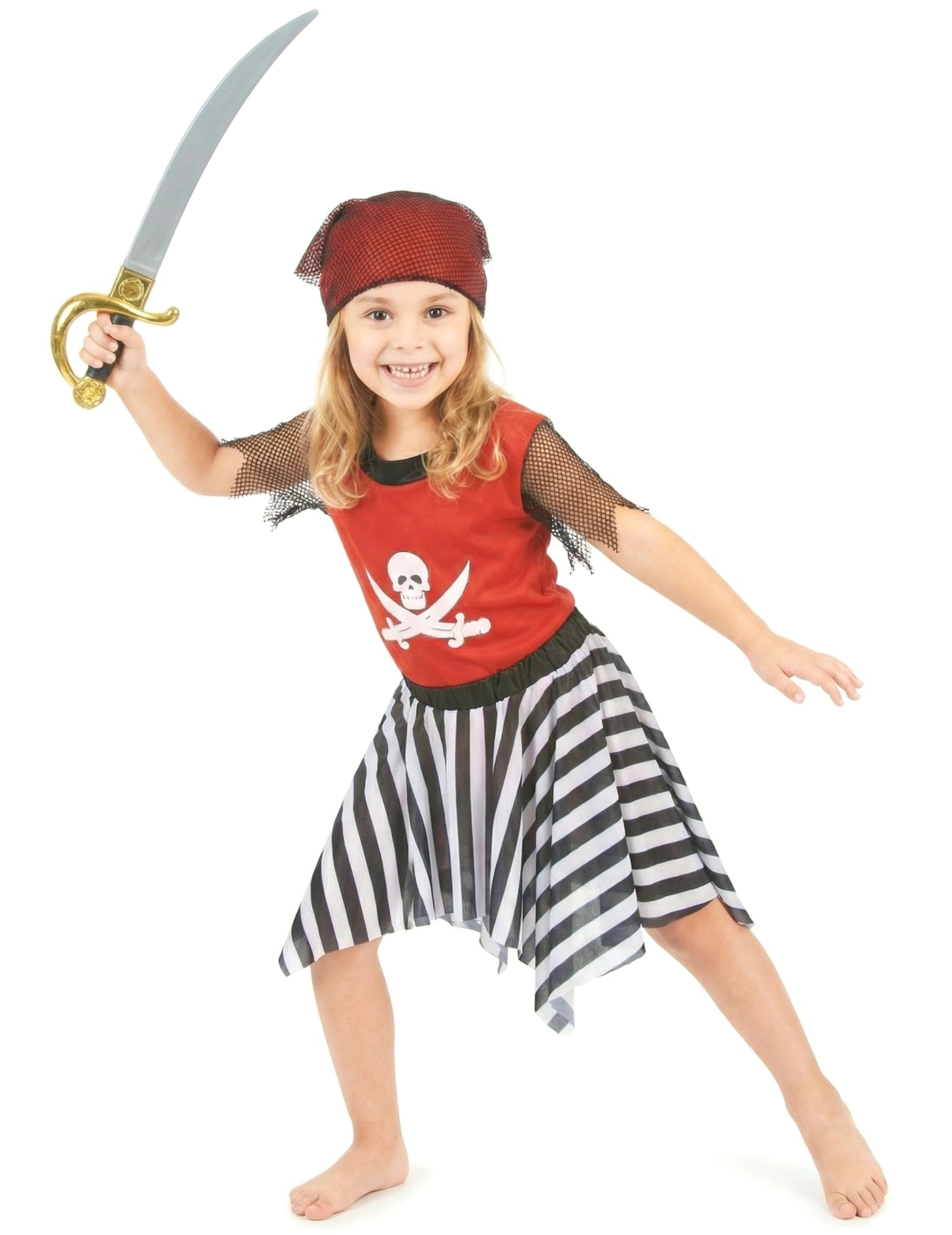 Déguisement pirate corsaire rouge fille