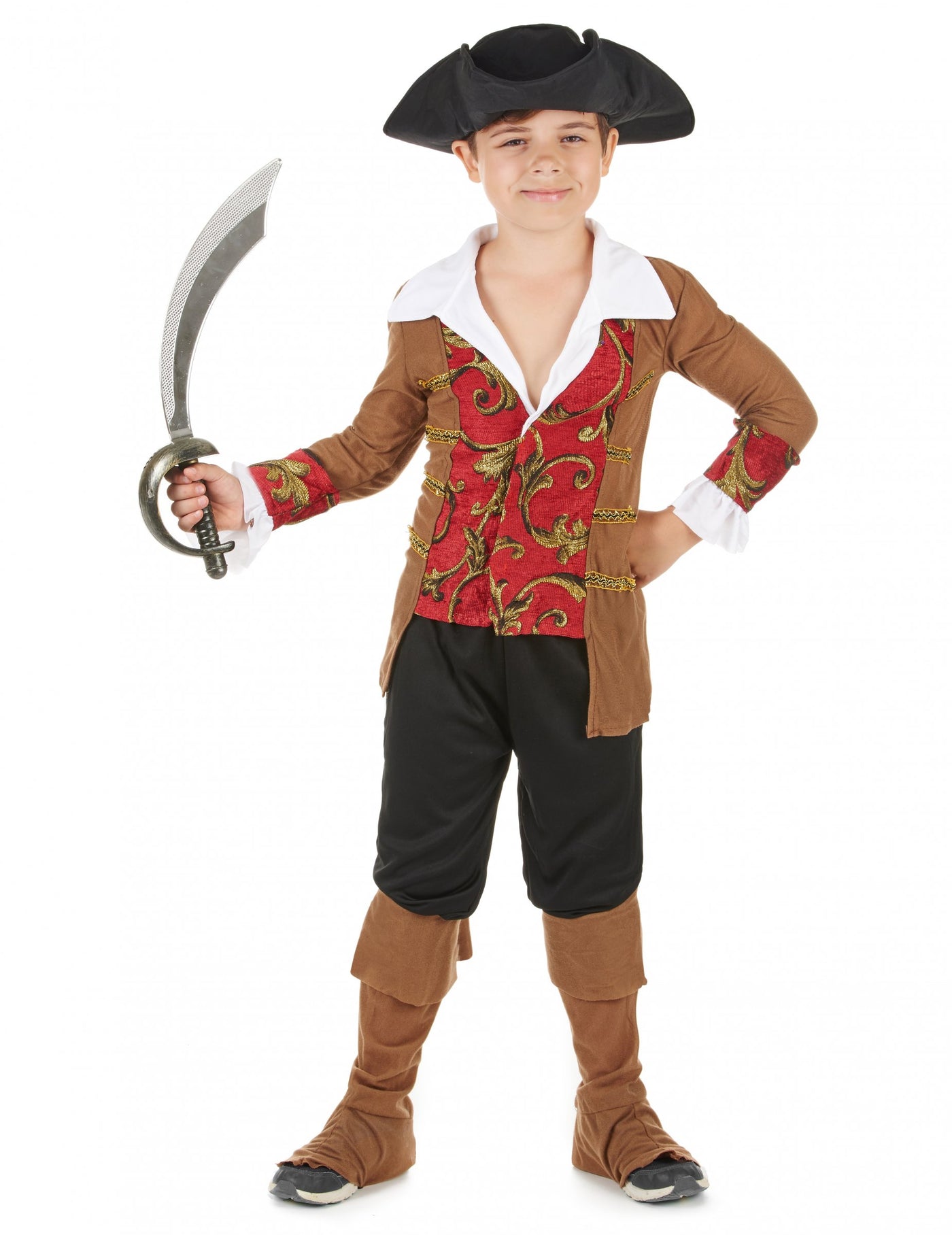 Déguisement pirate garçon marron et noir