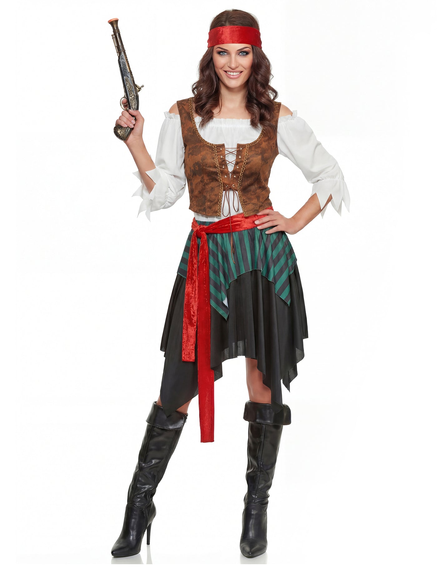 Déguisement pirate rayé femme