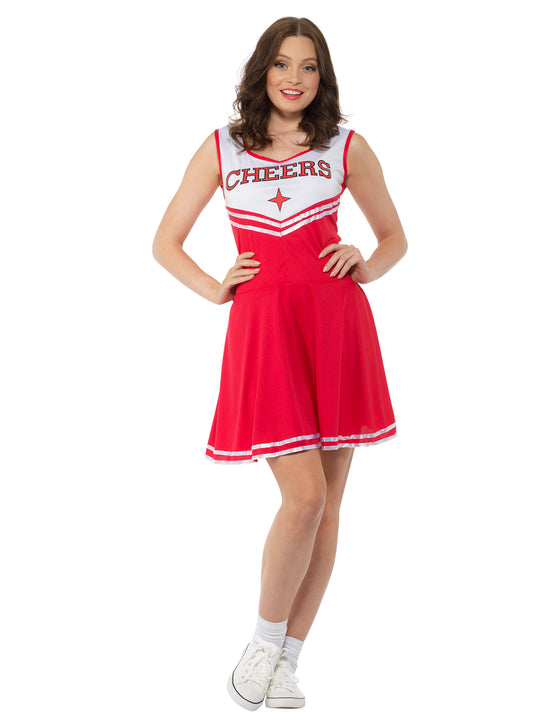 Déguisement pompom girl rouge CHEERS femme