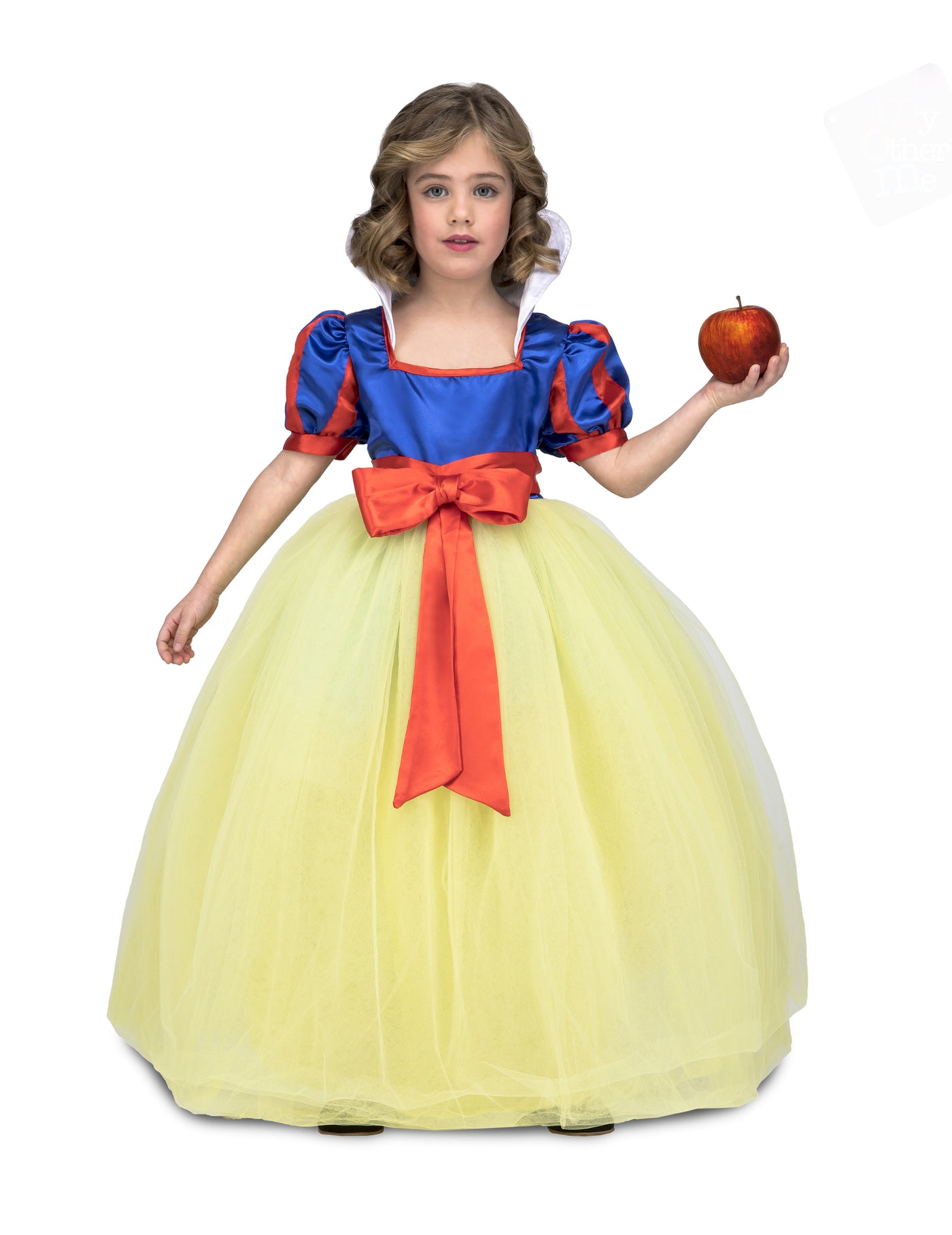 Déguisement princesse de bal jaune et bleu fille