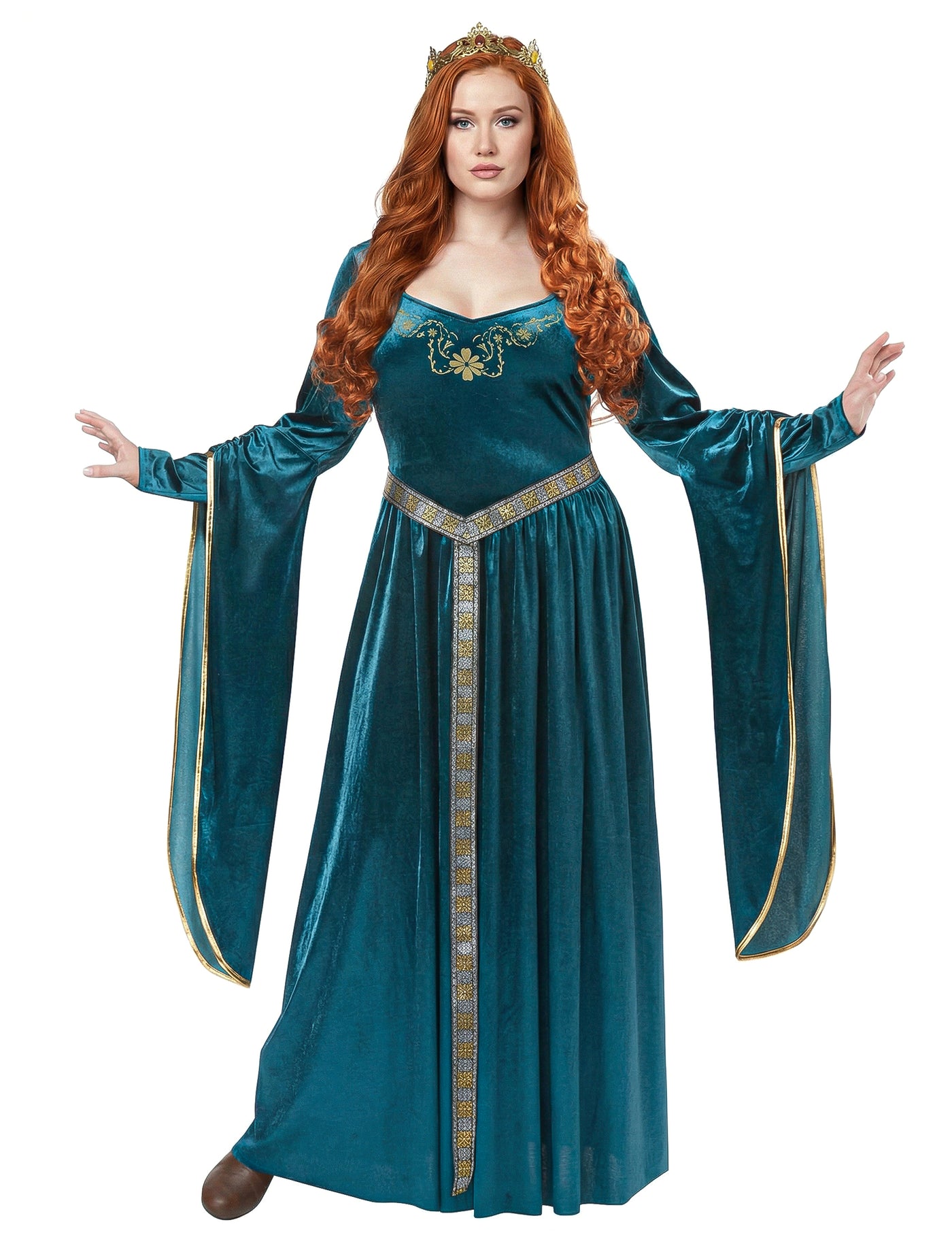 Déguisement princesse médiévale bleue grande taille femme