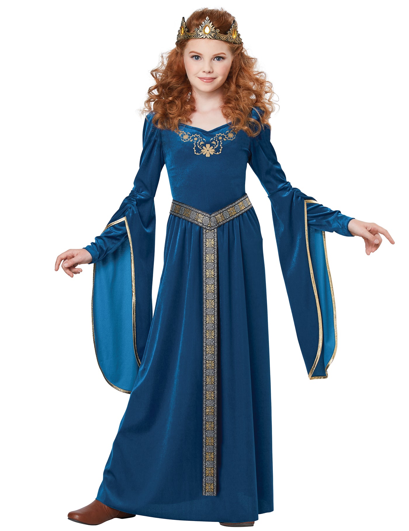 Déguisement princesse médiévale velours luxe fille