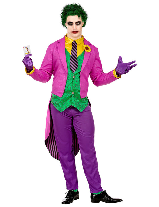 Déguisement psychopathe fou violet homme