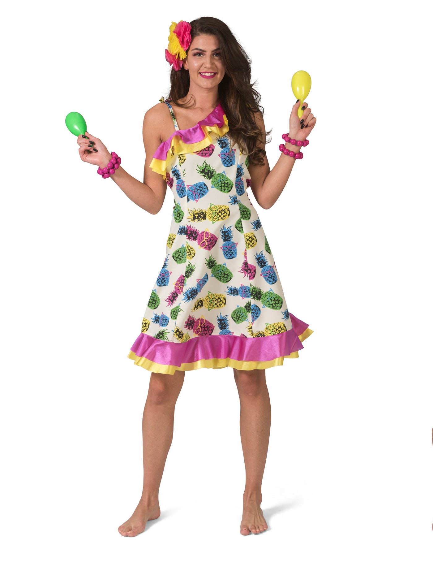 Déguisement robe à motif ananas femme