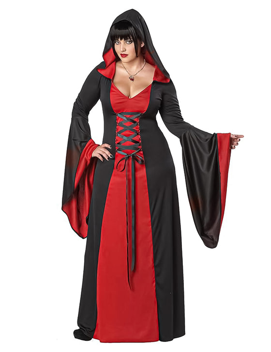 Déguisement robe maléfique à capuche grande taille femme