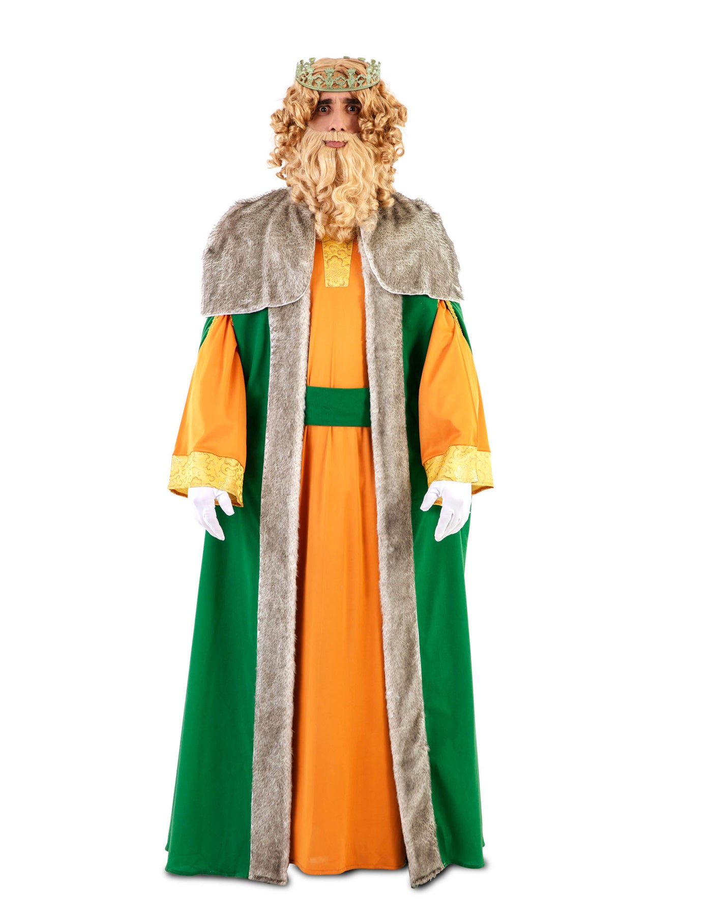 Déguisement Roi Mage luxe jaune Gaspard adulte