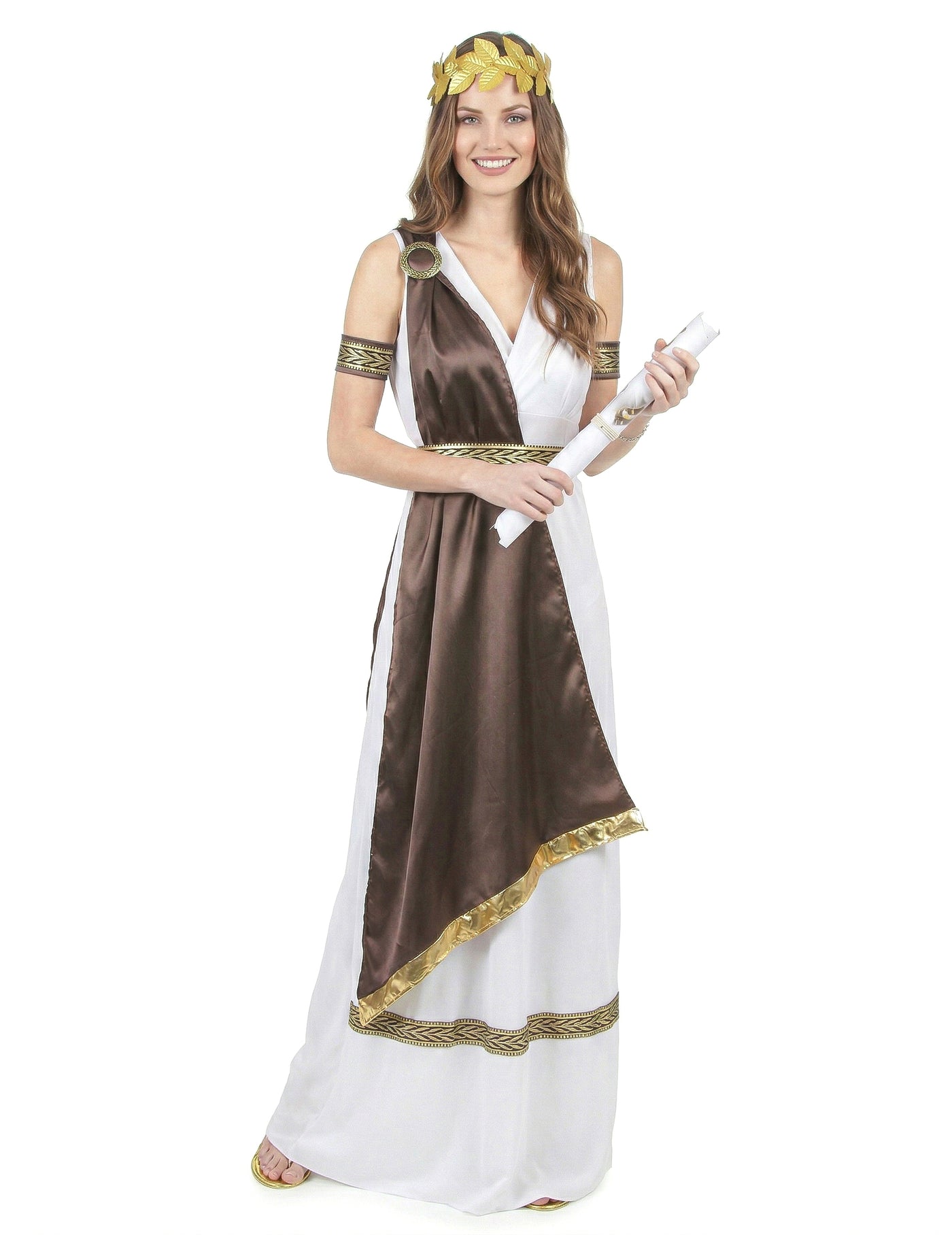 Déguisement satiné romaine femme
